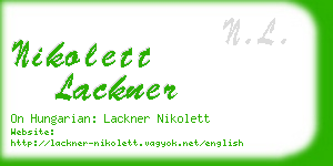 nikolett lackner business card